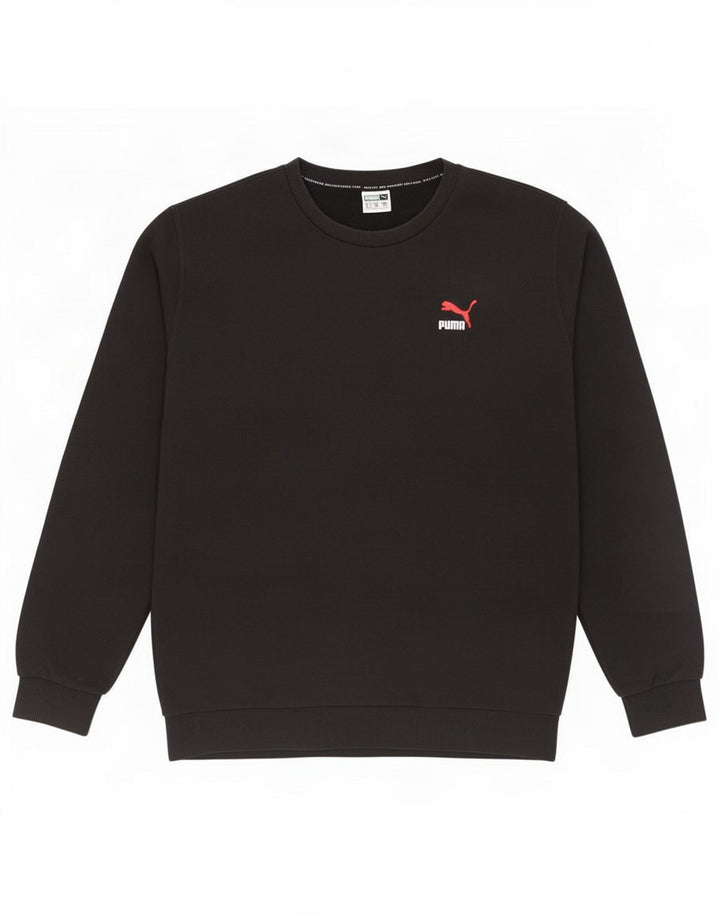 Puma Mens Sweatshirt Jumper Large Black Cotton