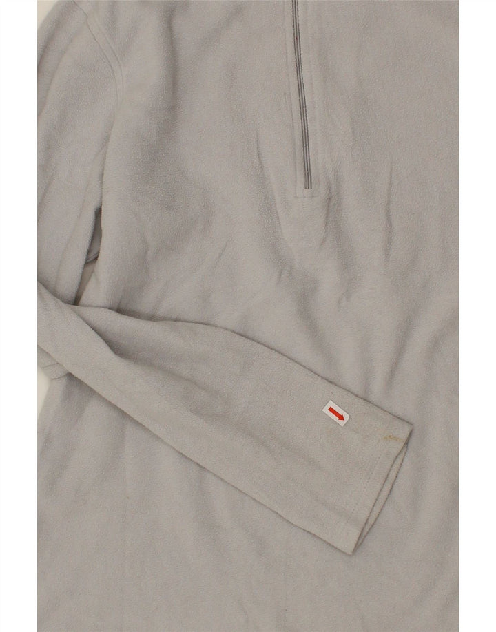 MOUNTAIN WAREHOUSE Womens Zip Neck Fleece Jumper UK 10 Small Grey Vintage Mountain Warehouse and Second-Hand Mountain Warehouse from Messina Hembry 