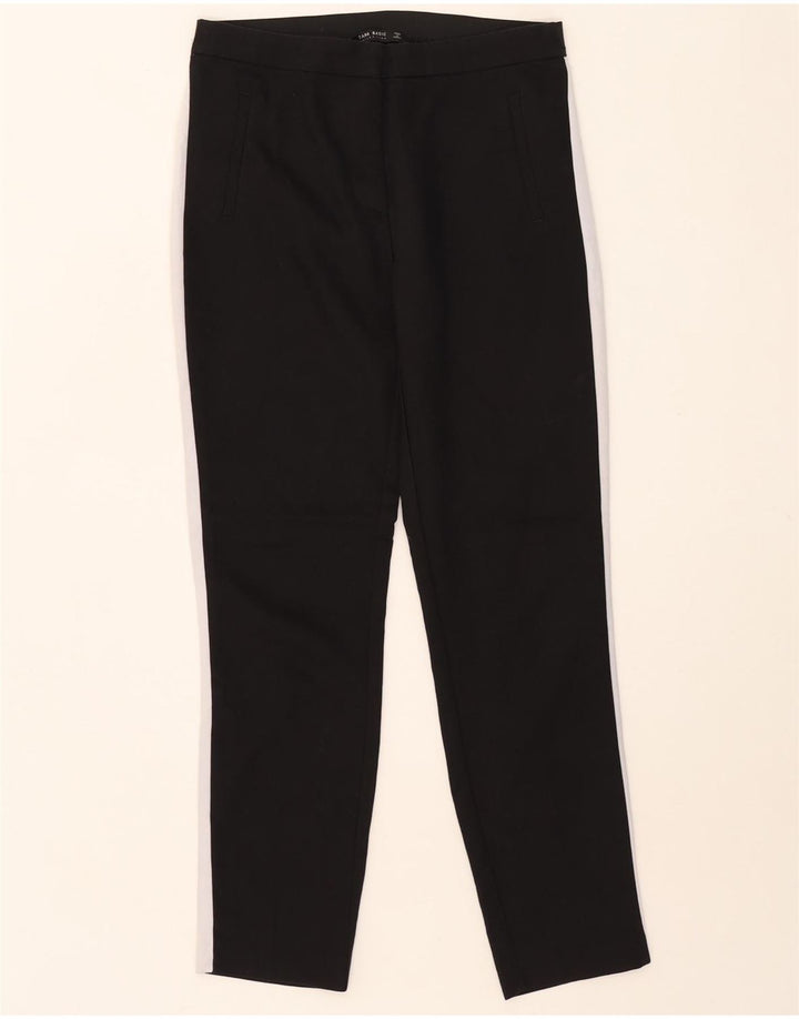 Zara Womens Slim Chino Trousers Medium W28 L28 Black Colourblock
