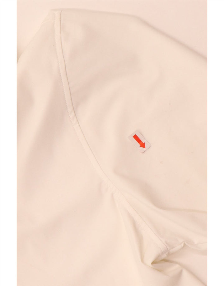 BOTTEGA ARTIGIANA Mens Polo Shirt Medium Off White Nylon