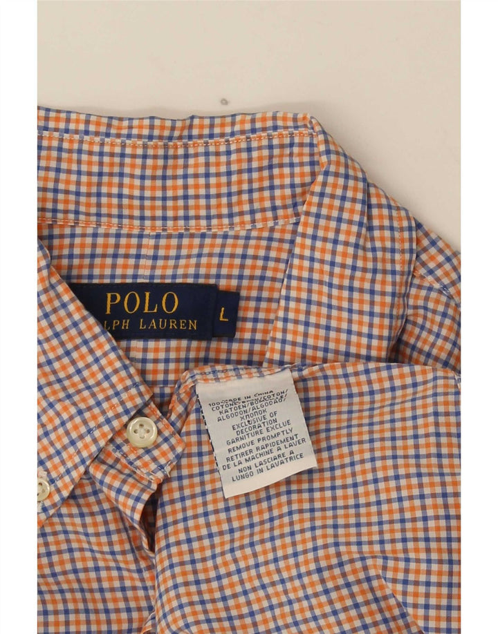 Polo Ralph Lauren Mens Shirt Large Multicoloured Gingham Cotton