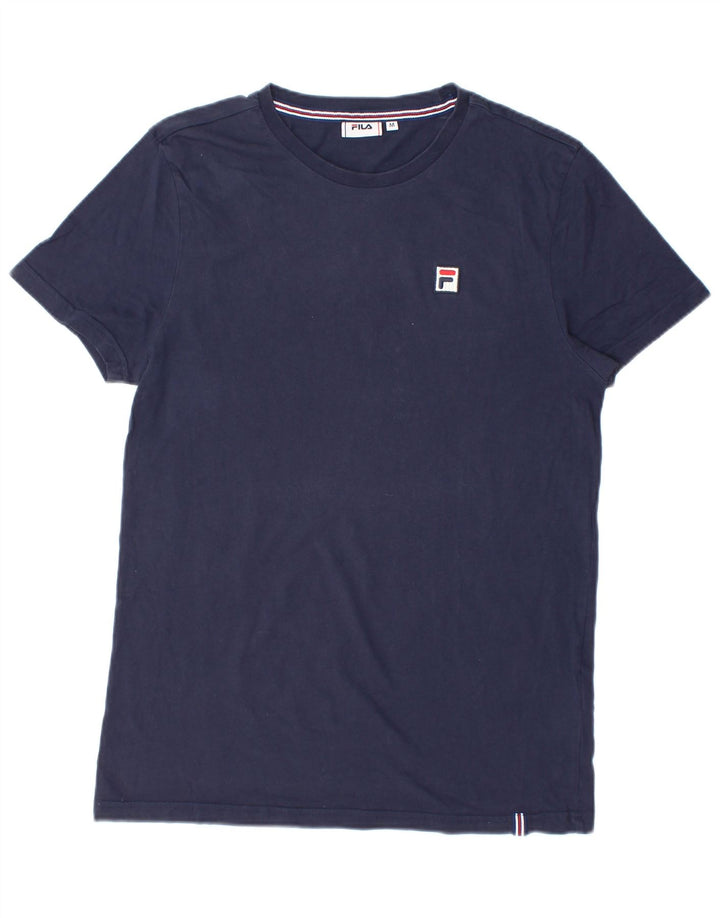 Fila Mens T-Shirt Top Medium Navy Blue Cotton