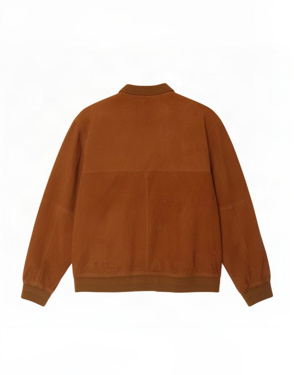 Ivy Oxford Mens Suede Bomber Jacket IT 52 XL Brown