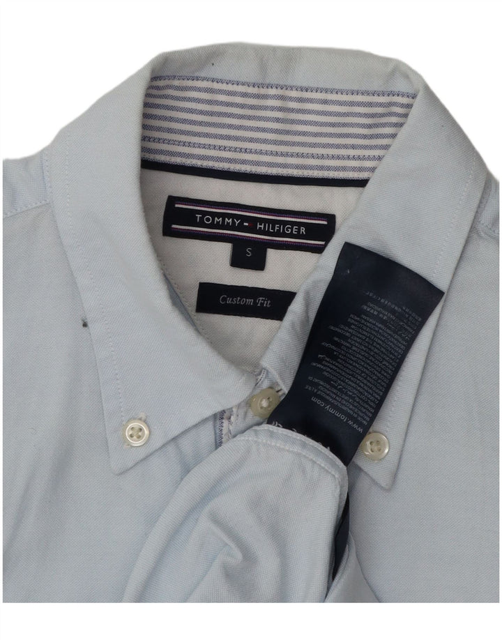 TOMMY HILFIGER Mens Custom Fit Shirt Small Blue Cotton