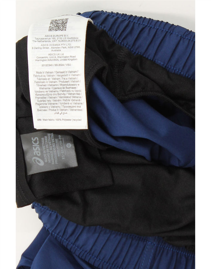 ASICS Womens Sport Shorts UK 6 XS  Navy Blue Polyester