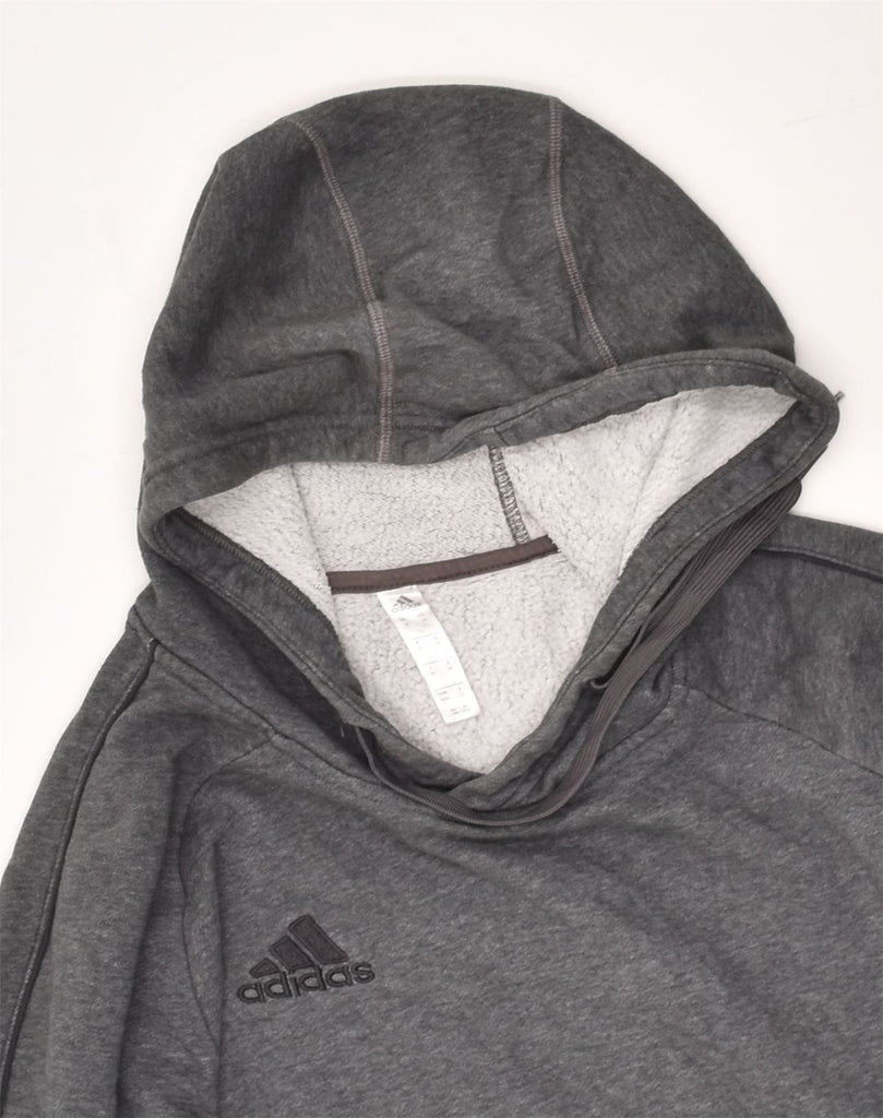 ADIDAS Mens Hoodie Jumper Medium Grey Cotton | Vintage Adidas | Thrift | Second-Hand Adidas | Used Clothing | Messina Hembry 