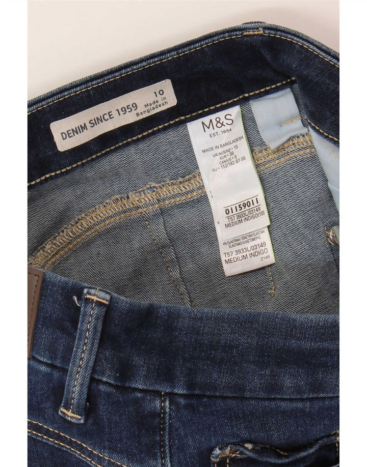 Marks & Spencer Womens Bermuda Denim Shorts UK 10 Small W28 Navy Blue
