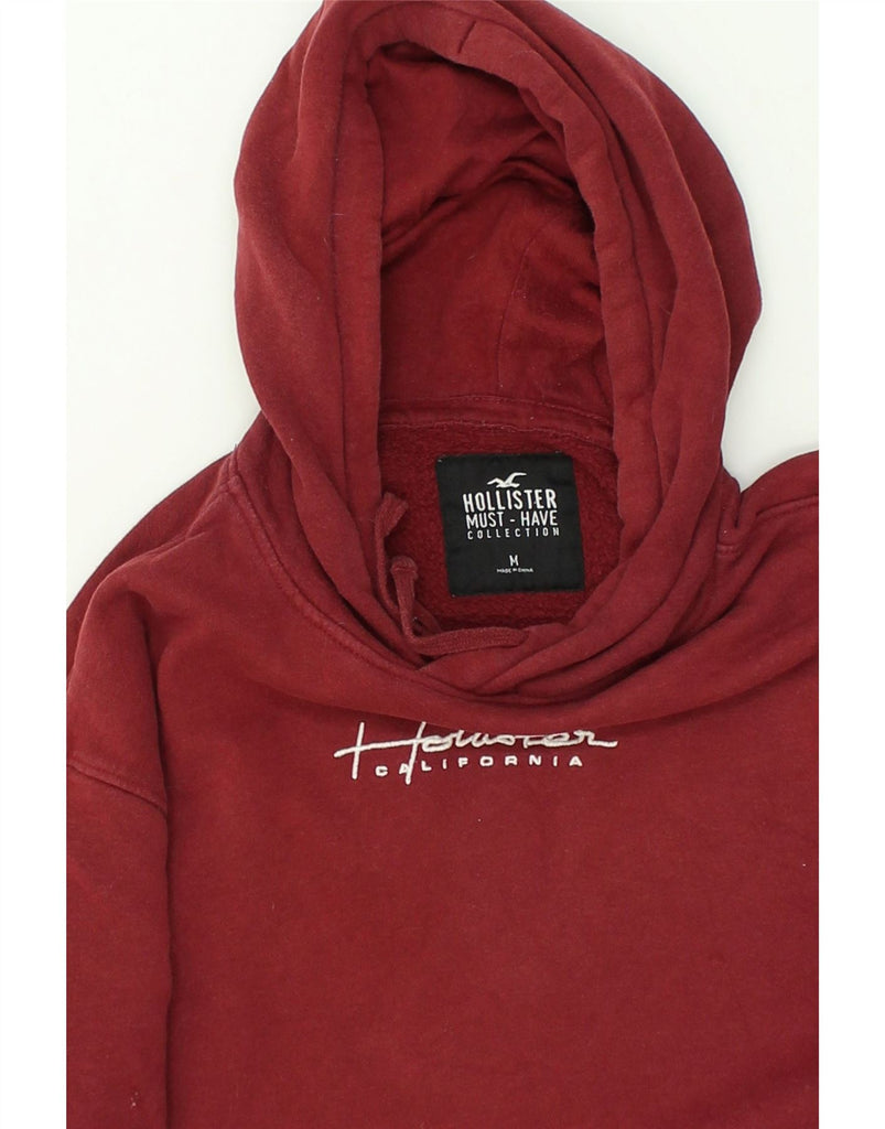 HOLLISTER Mens Graphic Hoodie Jumper Medium Red Cotton | Vintage Hollister | Thrift | Second-Hand Hollister | Used Clothing | Messina Hembry 