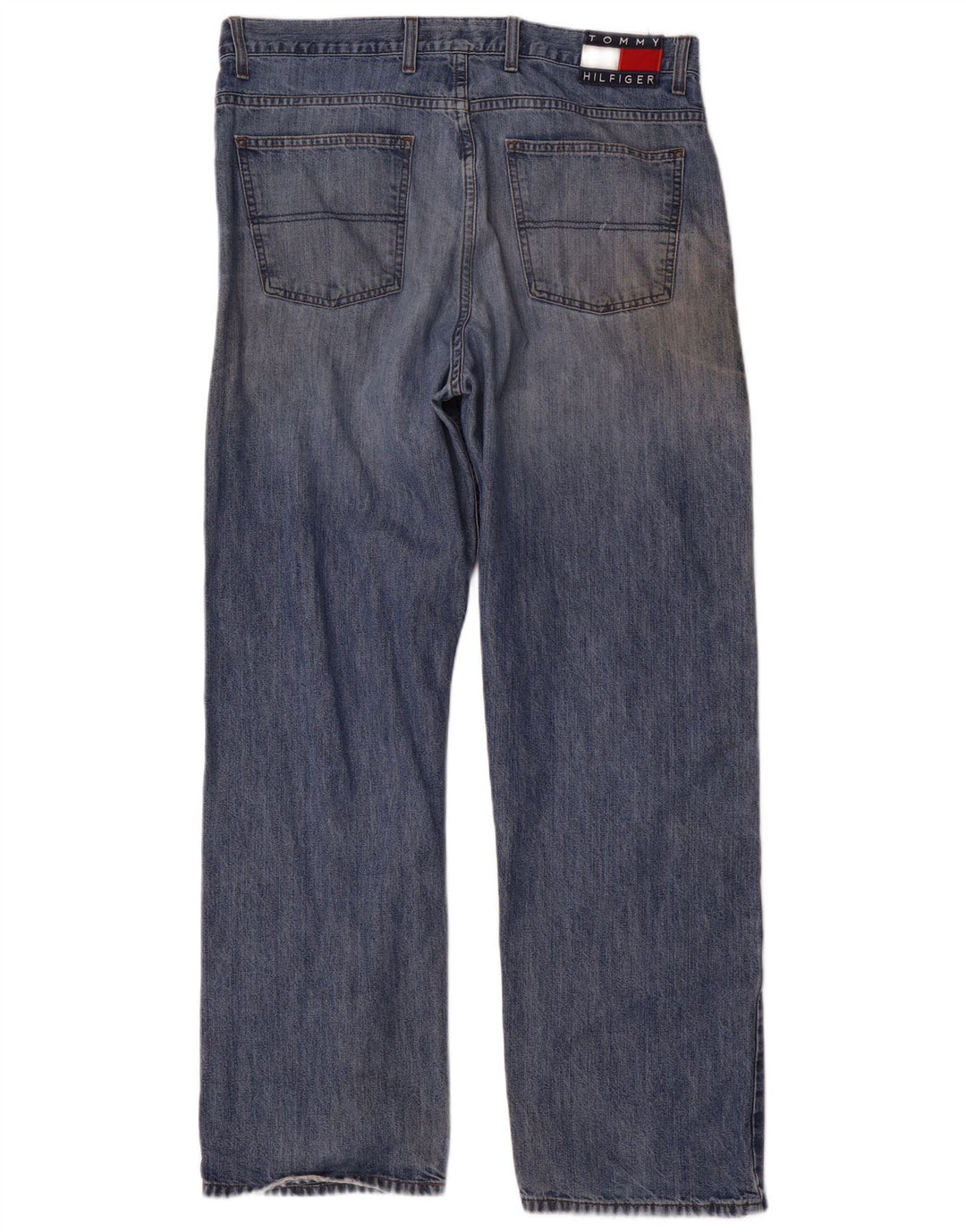 Tommy Hilfiger Mens Straight Jeans W36 L32 Blue Cotton