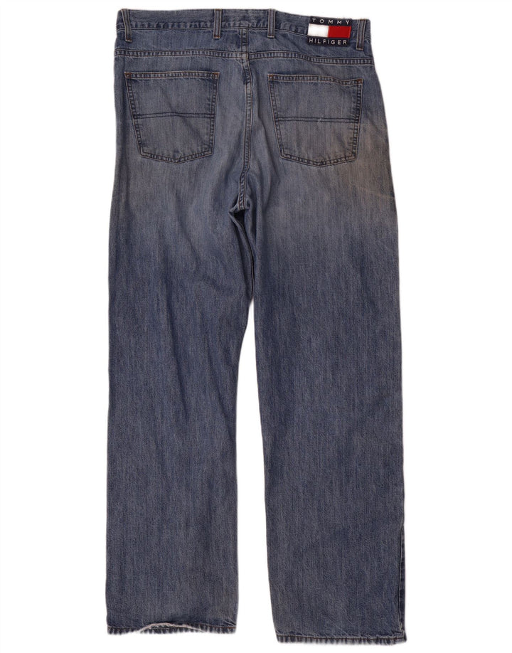 Tommy Hilfiger Mens Straight Jeans W36 L32 Blue Cotton