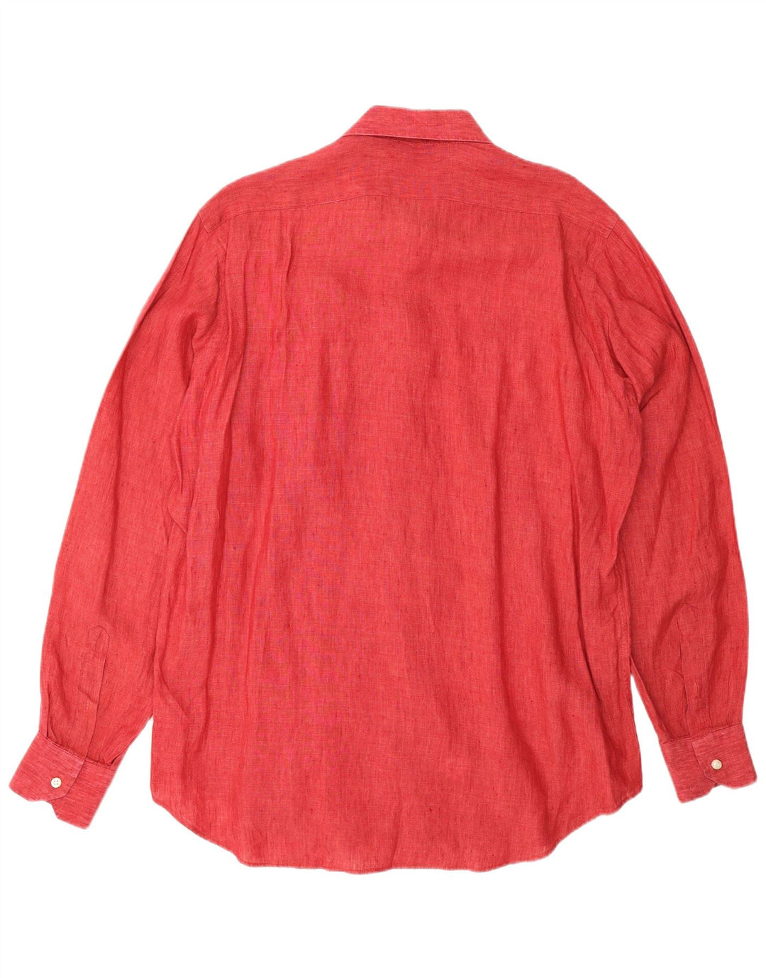 CAMICISSIMA Mens Slim Fit Shirt XL Red Linen
