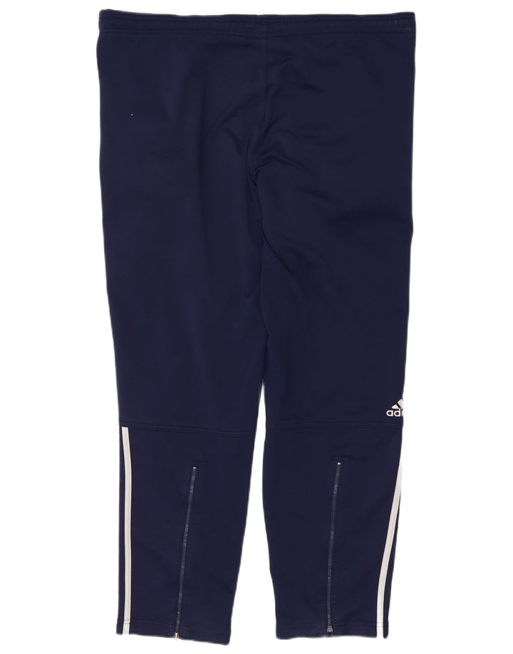 ADIDAS Mens Tracksuit Trousers Medium Navy Blue Polyester