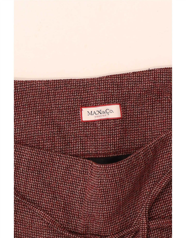 Max & Co. Womens Mini Skirt W30 Medium Burgundy
