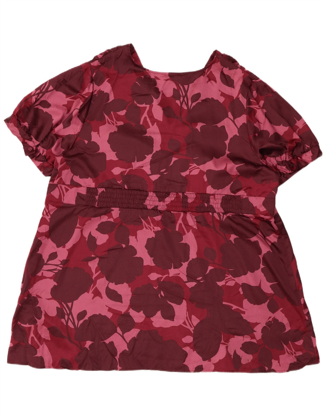 MOSSIMO Womens Blouse Top US 28 5XL Burgundy Floral Polyester