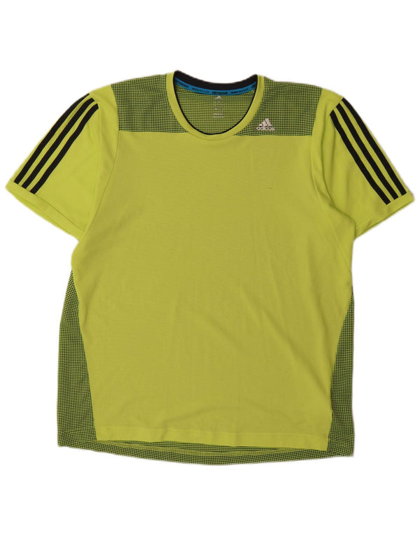 Adidas Mens Climacool T-Shirt Top Large Green Polyester