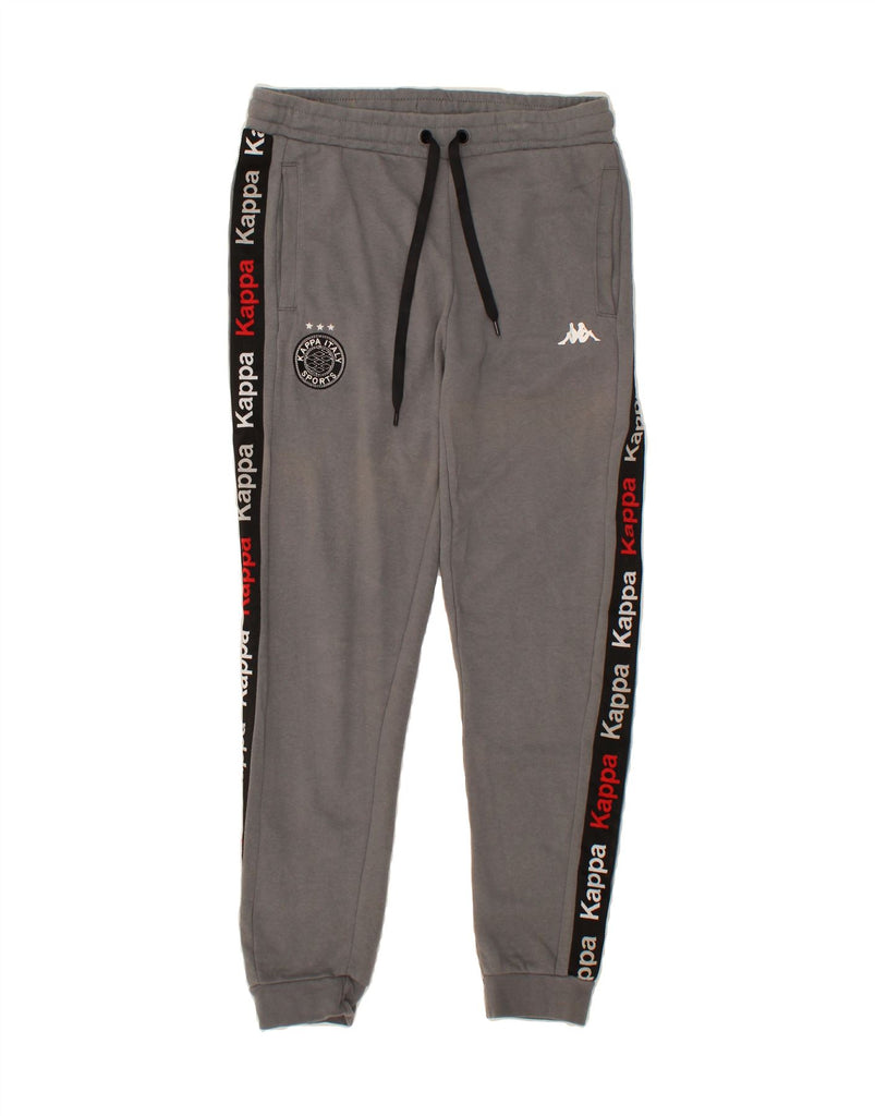 KAPPA Mens Graphic Tracksuit Trousers Joggers Medium  Grey Cotton Vintage Kappa and Second-Hand Kappa from Messina Hembry 