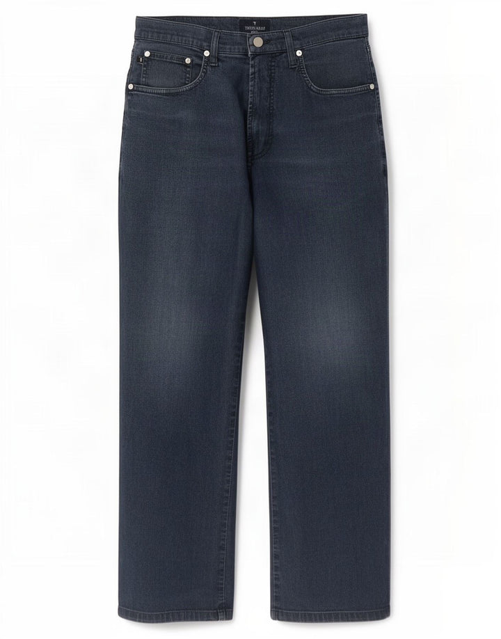 Trussardi Womens Straight Jeans W32 L27 Navy Blue