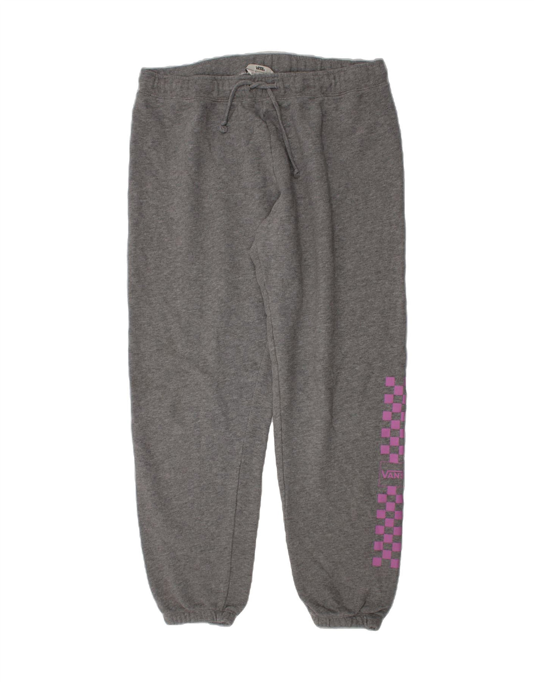 VANS Womens Graphic Tracksuit Trousers Joggers UK 16 Large  Grey Vintage Vans and Second-Hand Vans from Messina Hembry 
