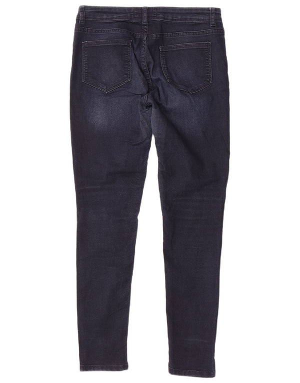 Fat Face Womens Skinny Jeans UK 10 Small W30 L29 Navy Blue Cotton