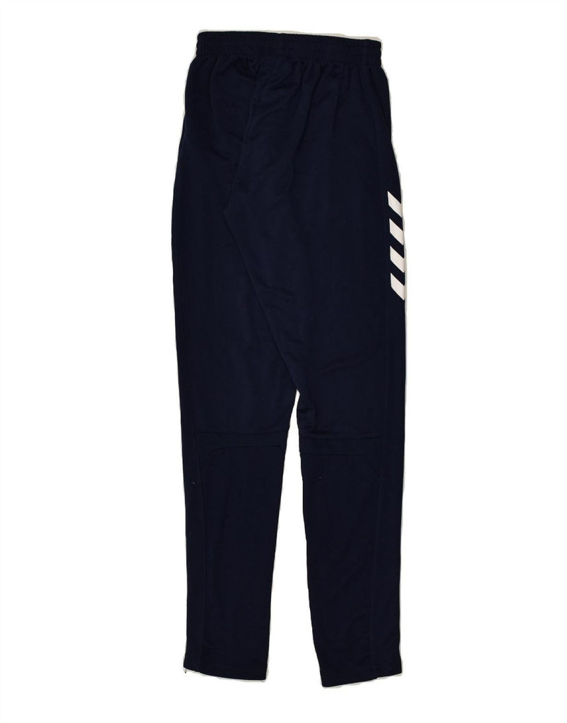 HUMMEL Boys Graphic Tracksuit Trousers 15-16 Years Navy Blue Polyester | Vintage Hummel | Thrift | Second-Hand Hummel | Used Clothing | Messina Hembry 