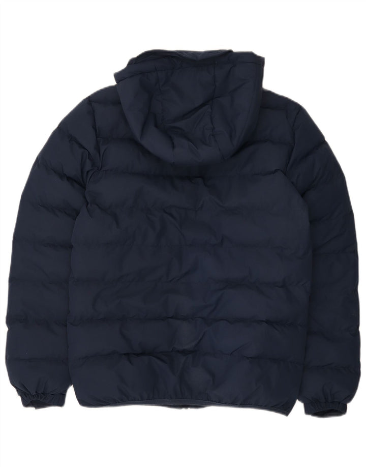 LYLE & SCOTT Boys Hooded Padded Jacket 12-13 Years Navy Blue Polyester