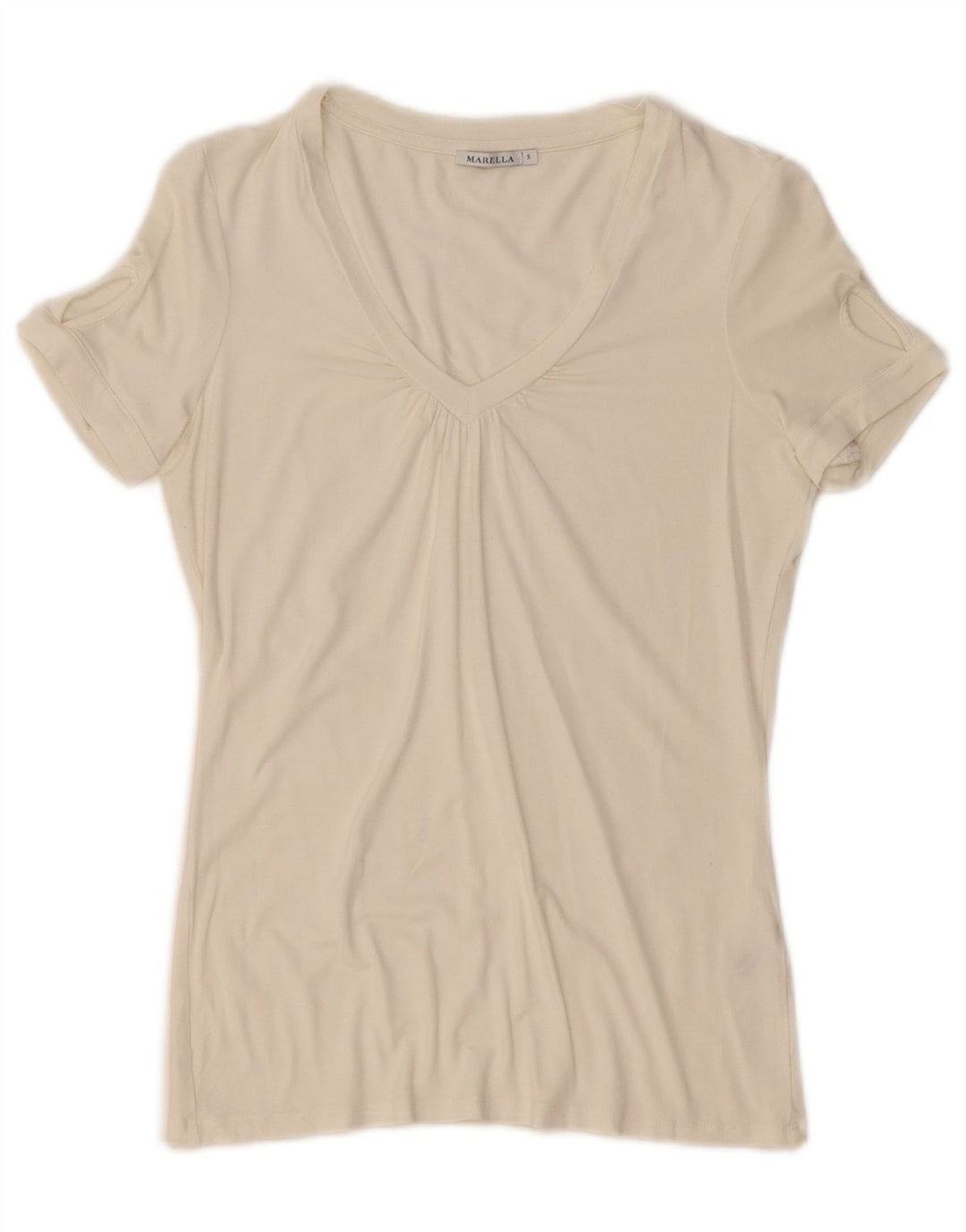 Marella Womens T-Shirt Top UK 10 Small Off White