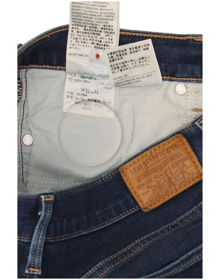 Levi's Womens Capri Jeans W30 L21 Blue Cotton