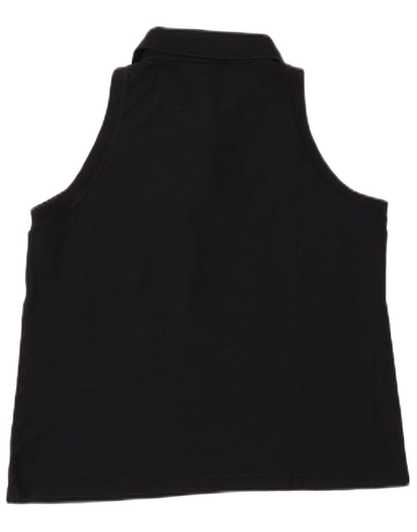 FILA Womens Sleeveless Polo Shirt IT 48 XL Navy Blue