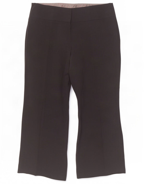 Marks & Spencer Womens Wide Leg Casual Trousers UK 18 XL W38 L28 Black