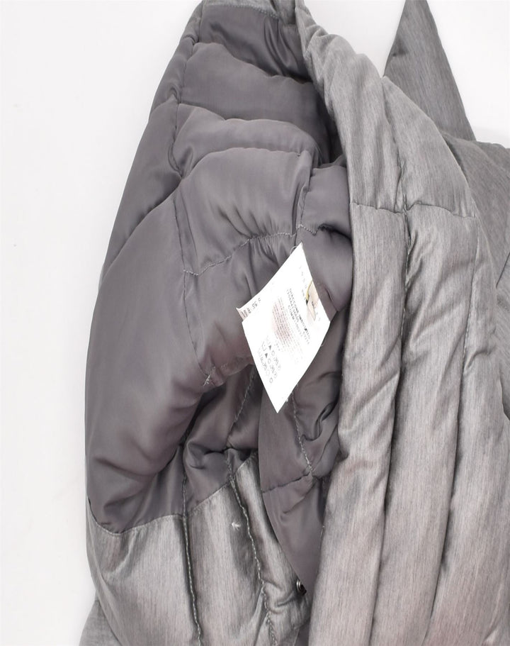 CERRUTI 1881 Womens Belted Padded Coat IT 46 Large Grey Polyester | Vintage | Thrift | Second-Hand | Used Clothing | Messina Hembry 