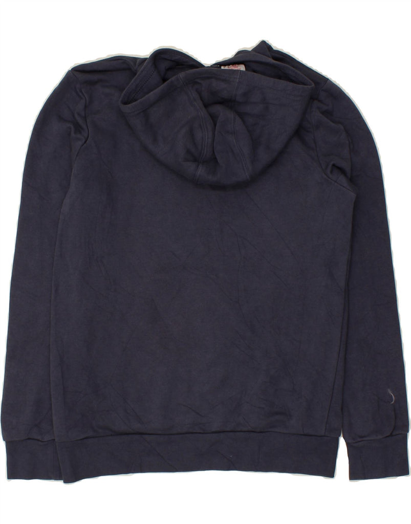 ADIDAS Boys Hoodie Jumper 13-14 Years Navy Blue Cotton Vintage Adidas and Second-Hand Adidas from Messina Hembry 