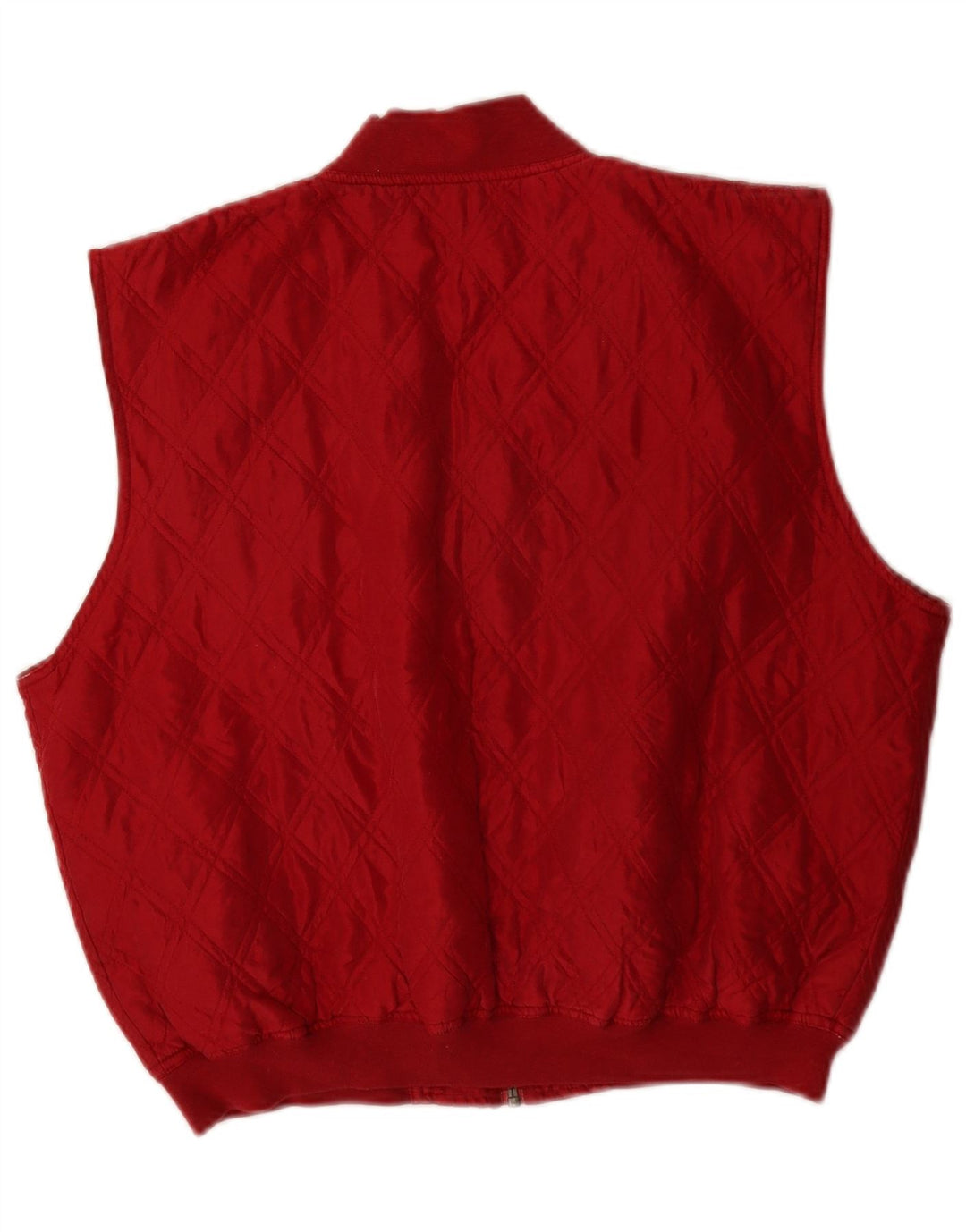 Naf Womens Quilted Gilet UK 12 Medium Red Silk