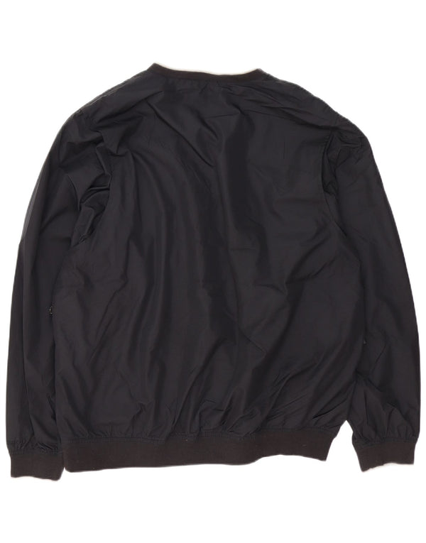 Izod Mens Pullover Tracksuit Top Jacket XL Navy Blue Polyester