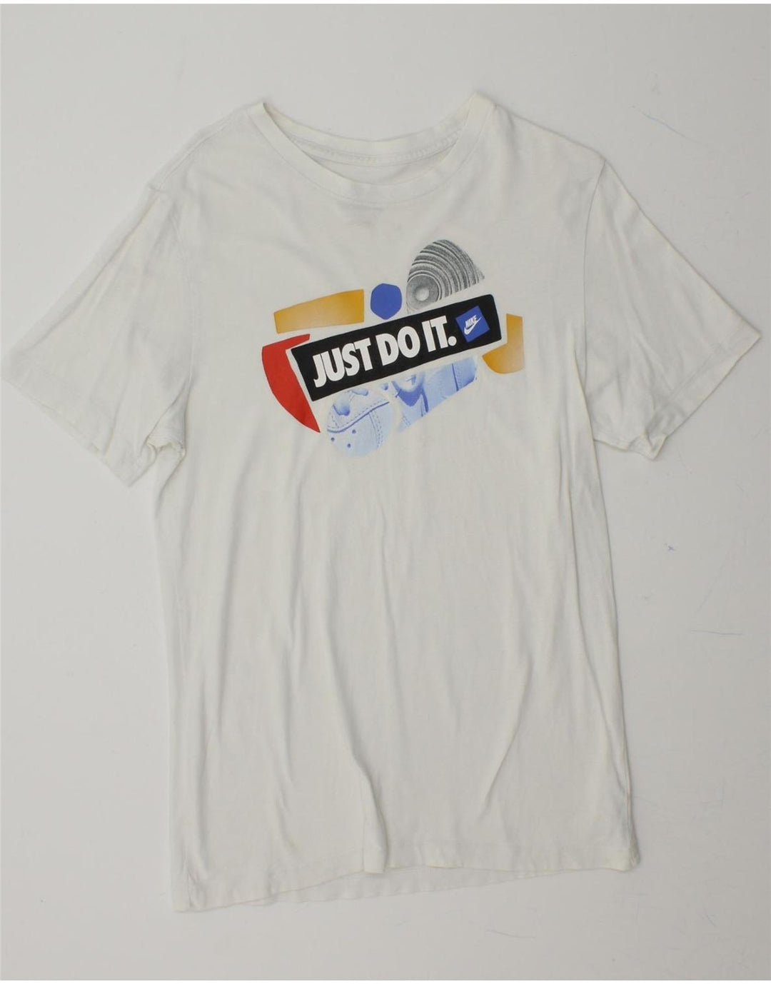 NIKE Mens Graphic T-Shirt Top Small White Cotton Vintage Nike and Second-Hand Nike from Messina Hembry 