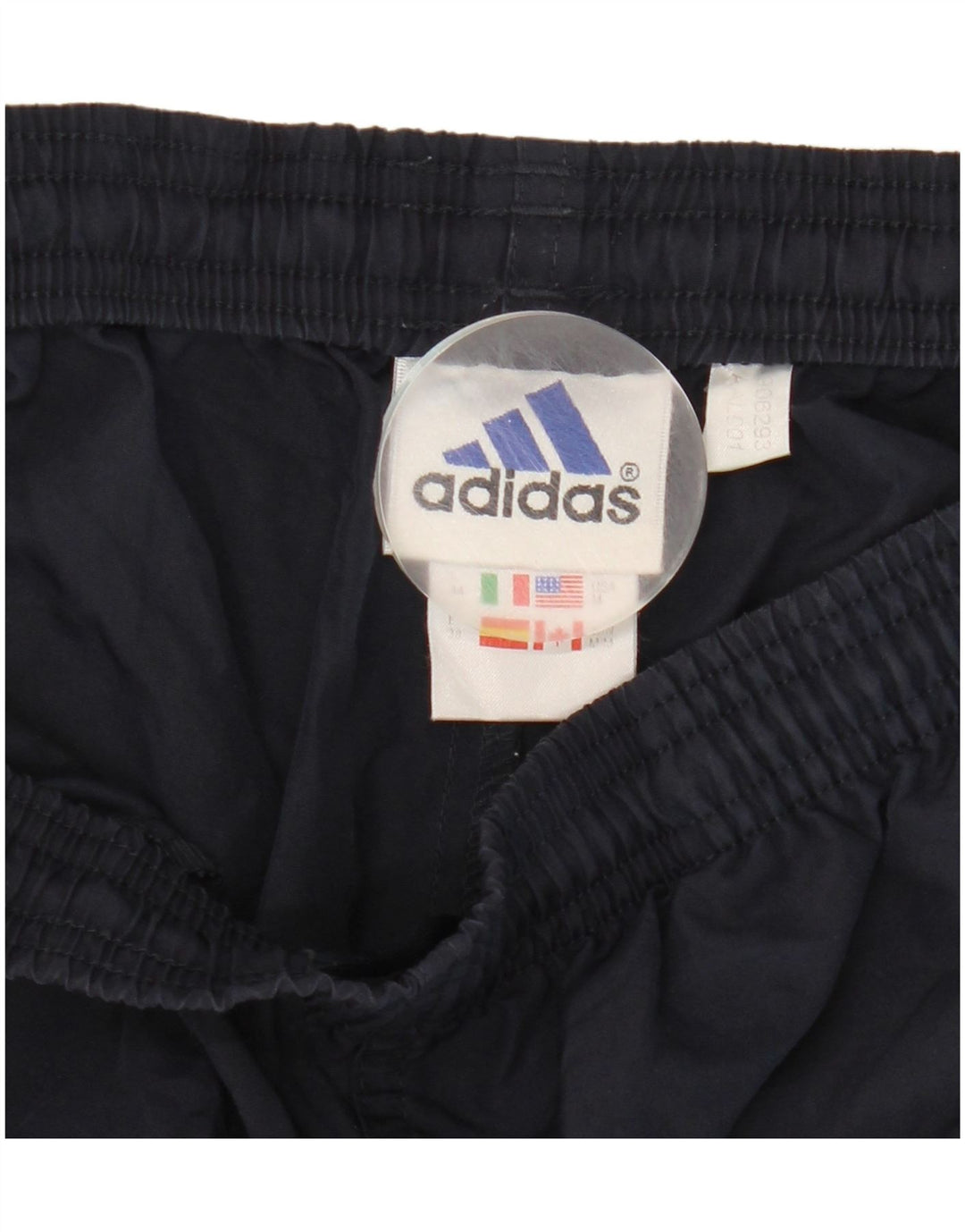 Adidas Womens Sport Shorts UK 12 Medium Navy Blue Polyester