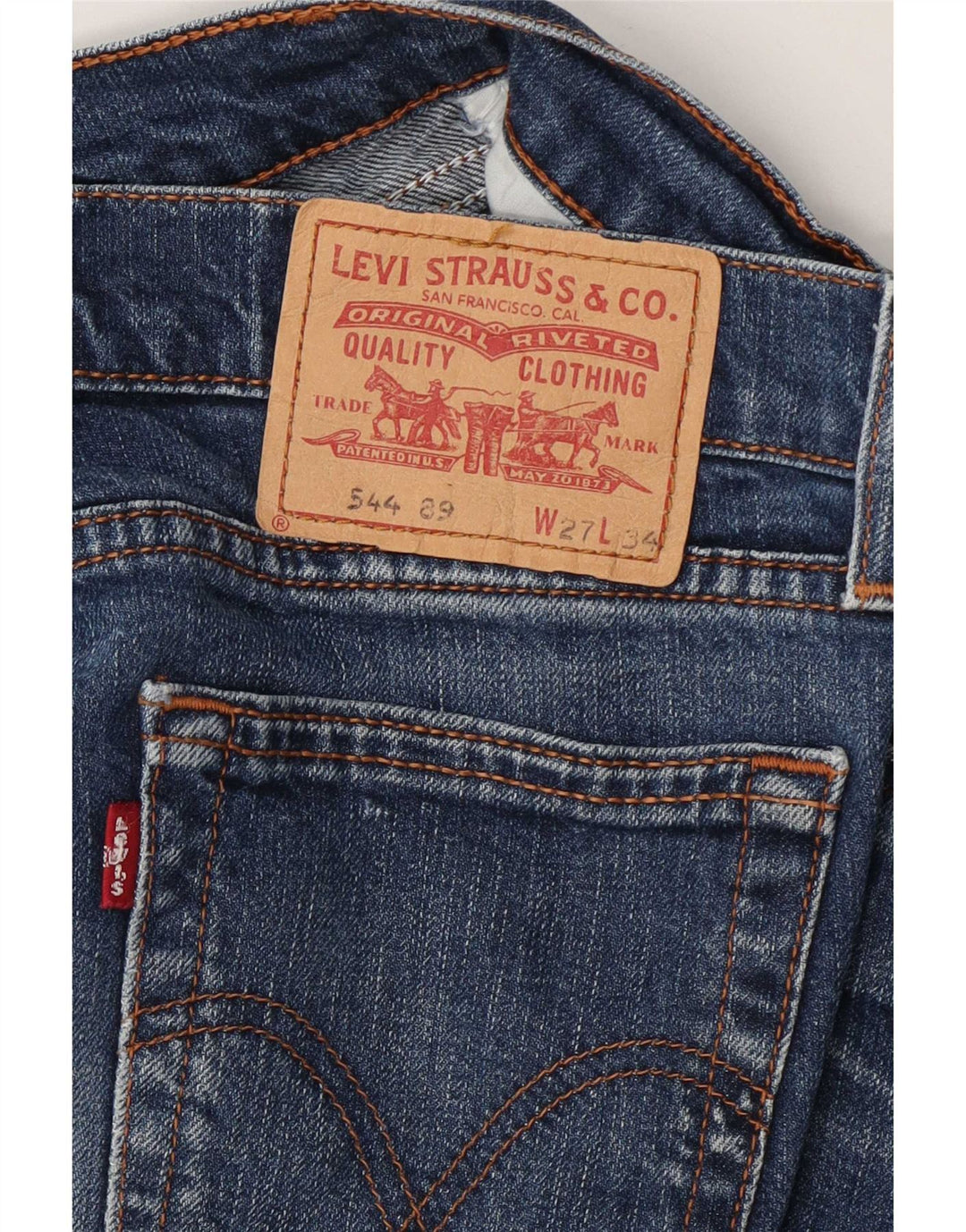 Levi's Womens 544 Bootcut Jeans W27 L28 Blue