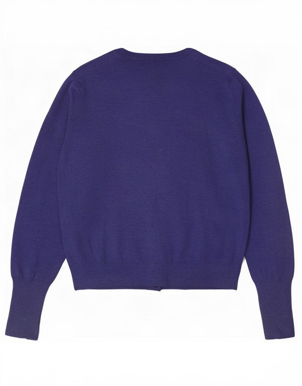 Marks & Spencer Womens Cardigan Sweater UK 12 Medium Blue Viscose
