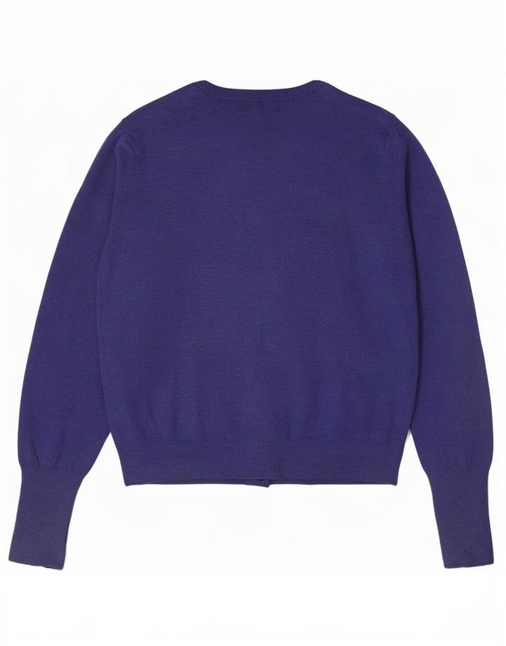 Marks & Spencer Womens Cardigan Sweater UK 12 Medium Blue Viscose