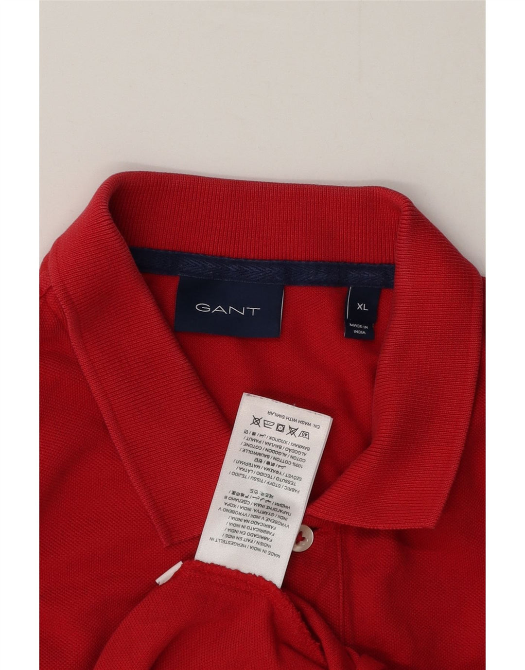 Gant Mens Polo Shirt XL Red Cotton