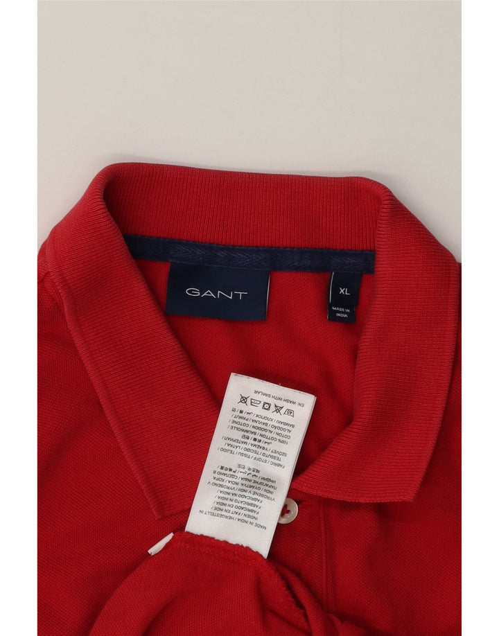 Gant Mens Polo Shirt XL Red Cotton