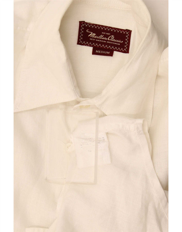 Marlboro Classics Mens Short Sleeve Shirt Medium White
