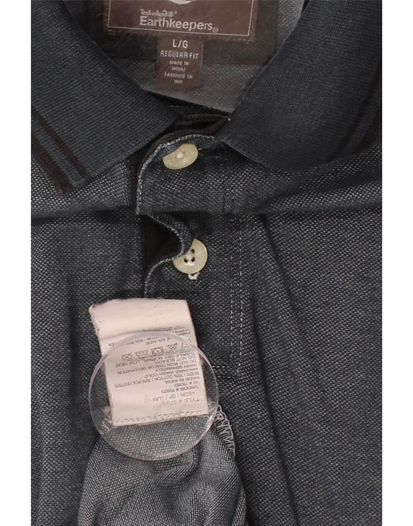TIMBERLAND Mens Regular Fit Polo Shirt Large Navy Blue Cotton Vintage Timberland and Second-Hand Timberland from Messina Hembry 