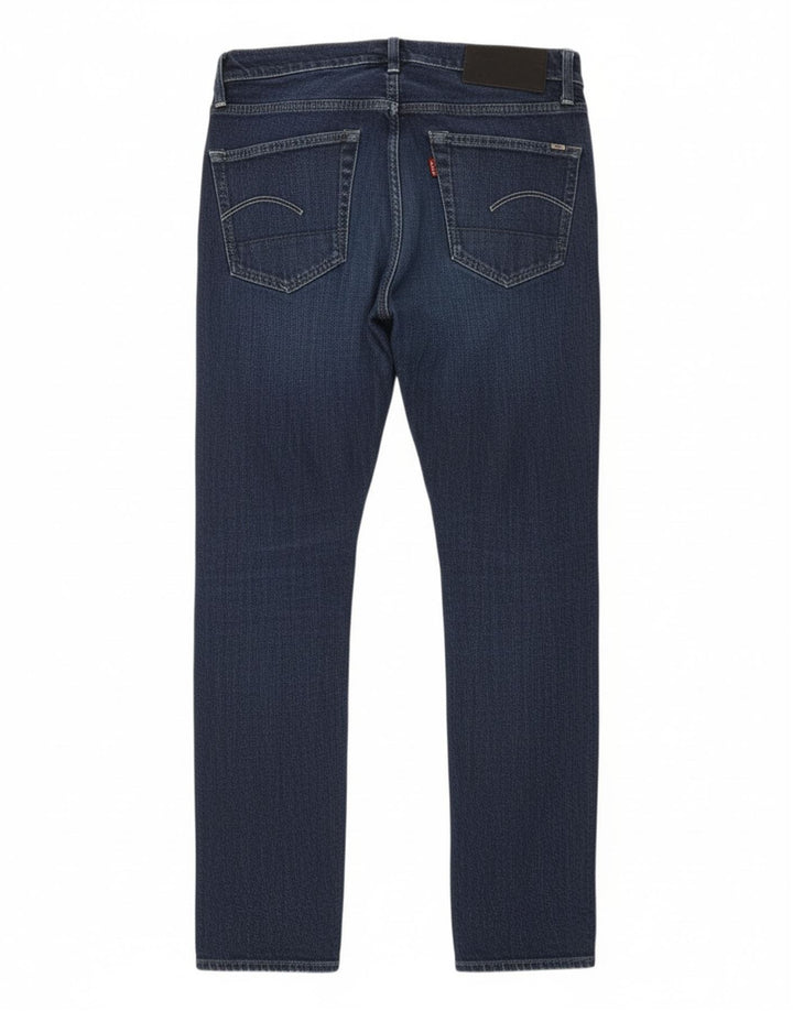 G-STAR Mens 3301 Slim Jeans W30 L30 Navy Blue Cotton