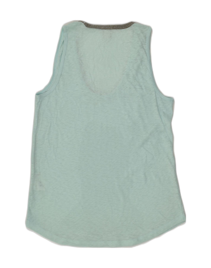 J. CREW Womens Vest Top UK 8 Small Turquoise Cotton | Vintage J. Crew | Thrift | Second-Hand J. Crew | Used Clothing | Messina Hembry 