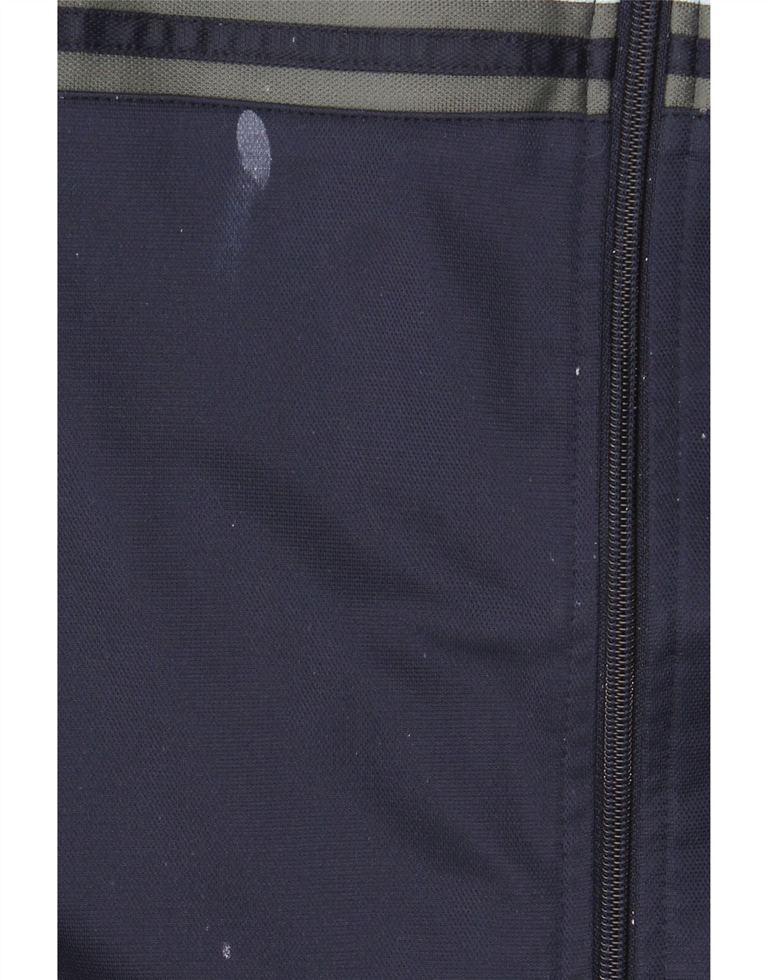Asics Mens Tracksuit Top Jacket Large Navy Blue Colourblock Polyester