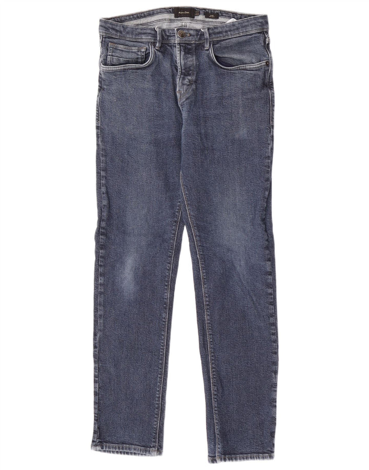 Massimo Dutti Mens Slim Jeans W31 L29 Blue Cotton