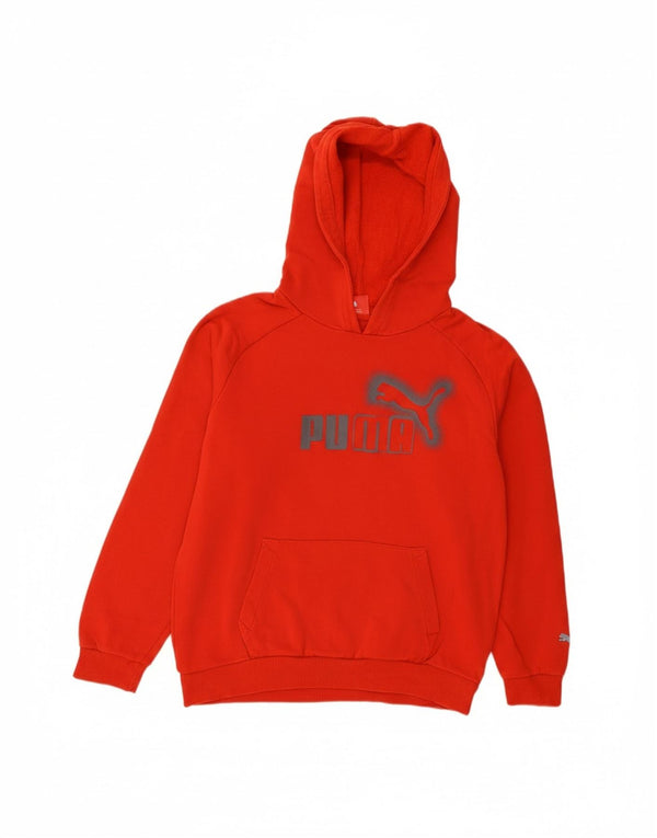 Puma Girls Graphic Hoodie Jumper 11-12 Years Orange