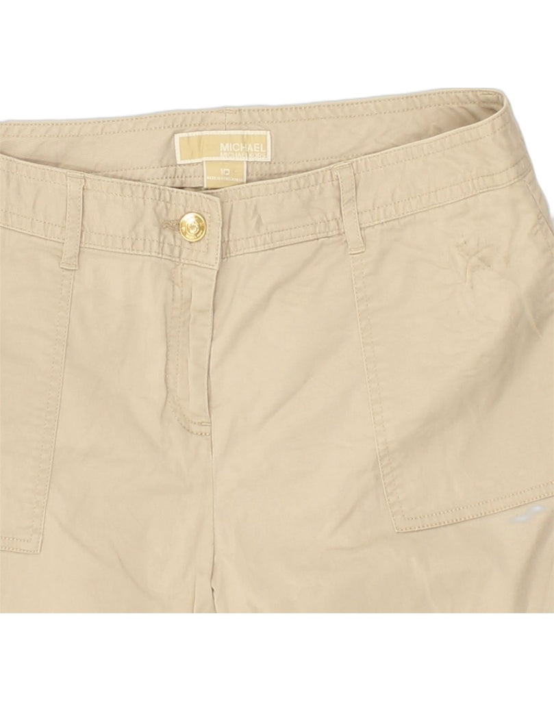 MICHAEL KORS Womens Chino Shorts US 10 Large W32 Beige Cotton | Vintage Michael Kors | Thrift | Second-Hand Michael Kors | Used Clothing | Messina Hembry 