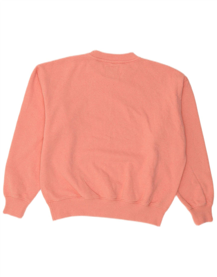 Superdry Womens Graphic Oversized Sweatshirt Jumper UK 12 Medium Pink