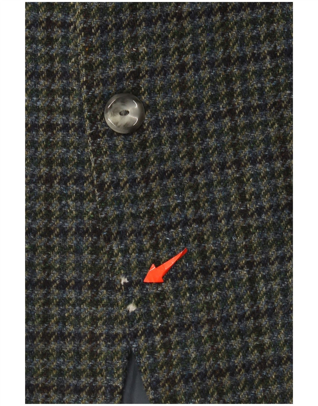 Konen Munchen Mens 3 Button Blazer Jacket EU 50 Large Green Houndstooth